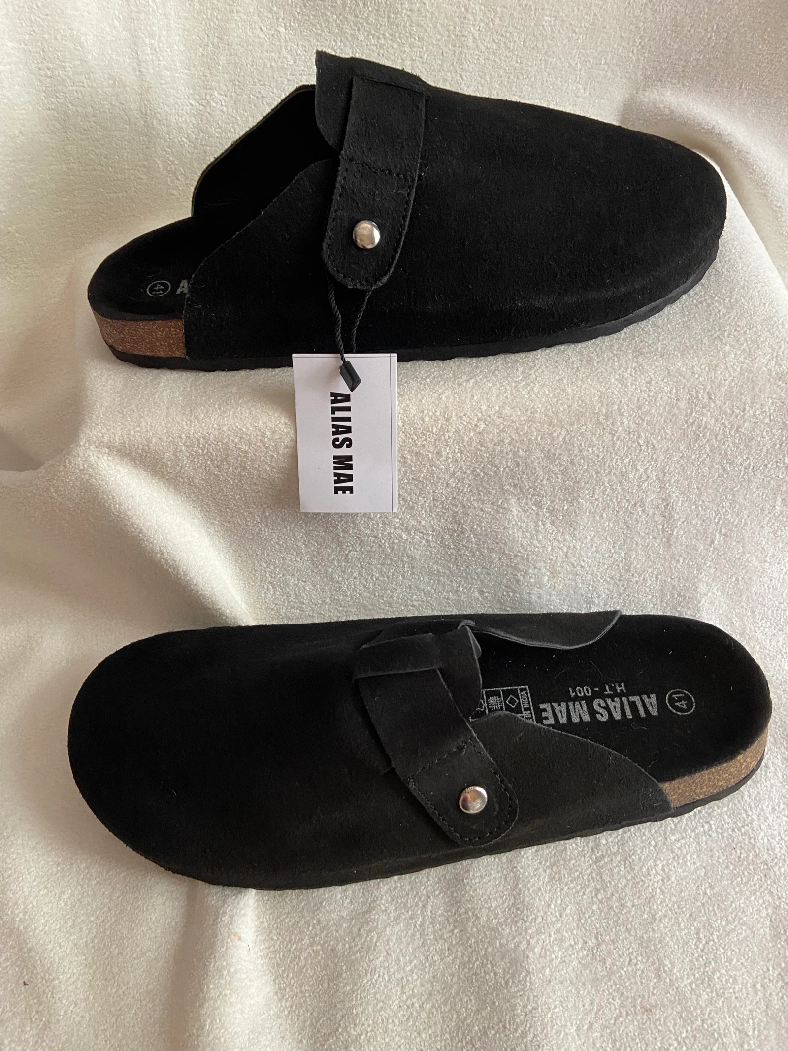 Mule/Sabot em couro preto•unissex•tira com velcro•41•Alias MAE – photo 3
